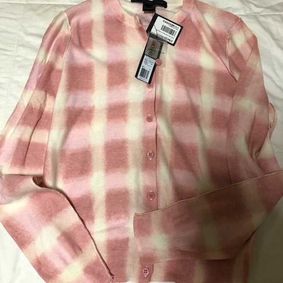 Marc Jacobs Pink Plaid Cardigan S Maddie Ziegler - Picture 2 of 3